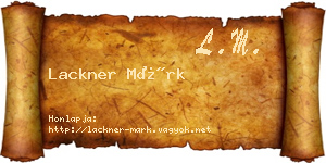 Lackner Márk névjegykártya